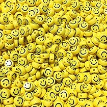 Amazon | アクリルビーズ にこちゃん 7ミリ 約200個 スマイル ニコ