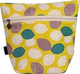 ポーチェ(pouche) 消臭ポーチ Ｓサイズ 綿麻モーリーレモン柄 (イエロー)