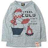 《H28年秋冬物》BOOM TOWNKIDS(ブームタウンキッズ) COLD BEARスラブ天竺長袖Tシャツ 120cm/杢グレー NO.F-961125