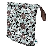 Planet Wise Roll Down Wet Diaper Bag, Aqua Swirl, Medium by Planet Wise