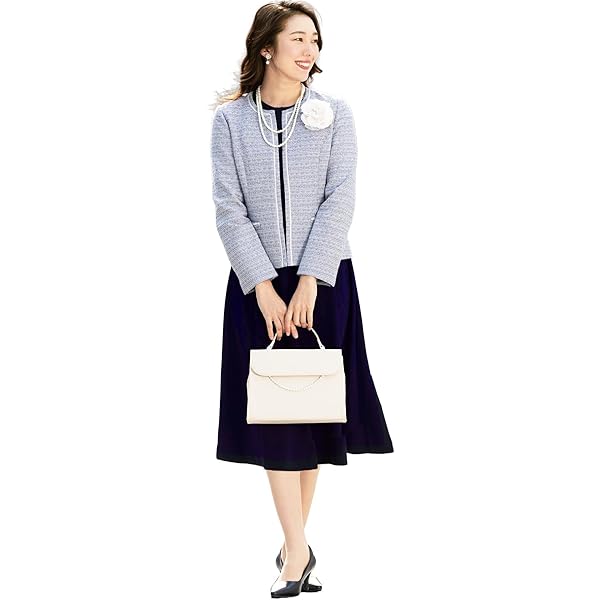 Amazon | [スーリール] ミックスツイードジャケット＆ガウチョパンツ