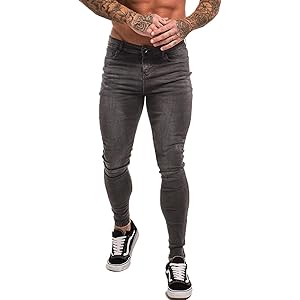 (ジンット)GINGTTO ジーンズ メンズ ダメージジーンズ メンズ スキニーパンツ 美脚 細身