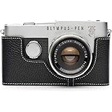 TP Original Olympus PEN F (フィルムカメラ) 専用 ブルタイプ 本革 ボディケース 黒色