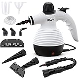 GLOIL スチームクリーナー、スチームクリーナー ハンディ、10ピースのアクセサリーセットを備えた、加圧スチーム洗浄機多目的および多面すべての自然で化学薬品を使用しない家庭、キッチン、自動車、用スチームクリーニング、カーペット 除菌 掃除 年末清掃