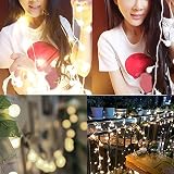ライト Chuaset 40球ボールライト 4.9メートル LEDイルミネーションライト クリスマス、新年、結婚式、パーティーなどの祝日用 (ウォームホワイト)