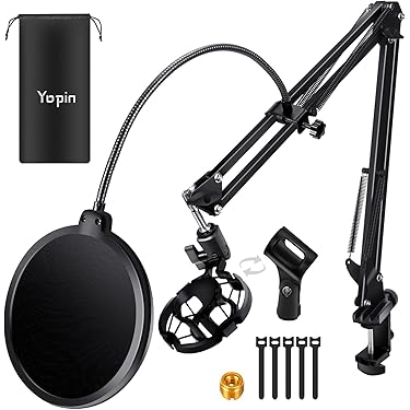 ⬛︎美品⬛︎バラ売り可　コンデンサーマイク、スタンド、フィルター、ケーブルフルセット コンデンサーマイク マイクスタンド マイクセット プロ仕様の