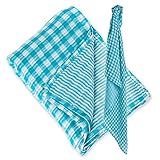 Lulujo Reversable Swaddling Blanket (Aqua Fun) by lulujo