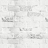 Blooming壁GreyWhite Peel and Stick Faux Paintedレンガ壁紙 BW-PWGB-01