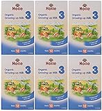 ホレ オーガニック有機原料使用・乳児用( Holle Organic Infant Formula) 粉ミルク ステップ 3【1歳から】600g, 6箱セット