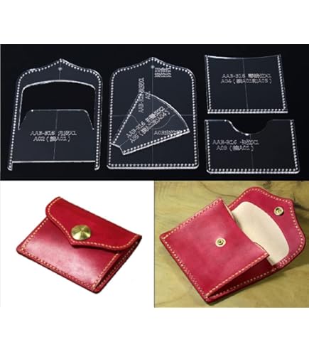 Amazon.co.jp: 小銭入れ付き 二つ折り財布型の抜き型 パンチ 型紙