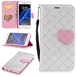 Aireratze(TM) Samsung Galaxy S7 ケース　PU　手帳型　携帯電話用 [USBケーブルは無料です]　カバー カード収納ポケット付き　マグネット式　ストラップ付き　スマートフ