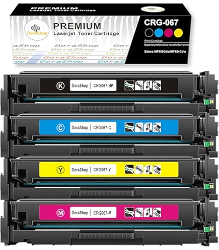 Amazon.co.jp: 067トナーカートリッジセット 4個パック Canon 067 067H
