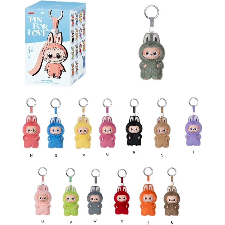 Labubu アルファベット【E】ラブブ ぬいぐるみ ペンダント popmart Amazon.co.jp: [POP MART] 【単品 正規品・未開封 PIN FOR LOVE