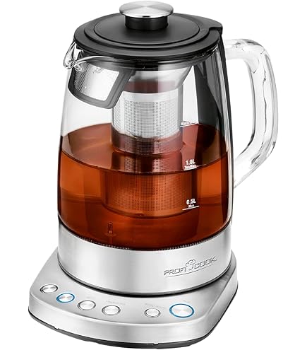 Karaca X Refika XL Automatischer Teekocher & Caydanlik, 2L Wasserkocher & 0,8L Glasteekanne, Multi-Temperatur, Eco-Modus, 2200W, Teemaschine für Familie & Gäste, Chrom