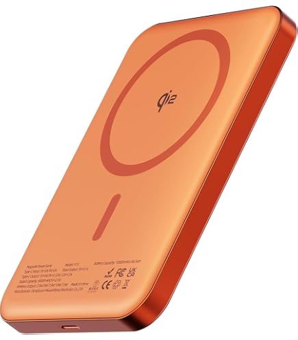 Amazon | モバイルバッテリー 軽量 MagSafe対応 マグネット式