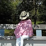 Poncho(ぽんちょ)　日本製　国産　授乳ケープWガーゼ　バンダナ (ピンク)