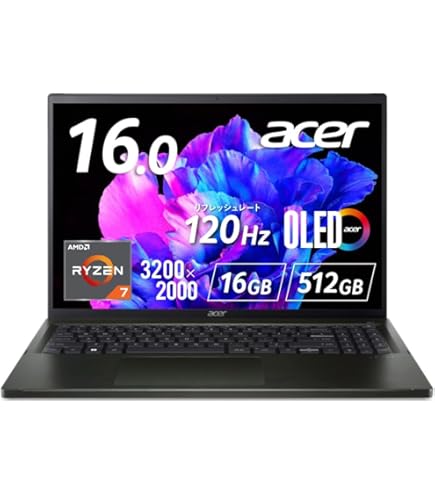 Amazon.co.jp: acer Swift Edge 16 ノートパソコン、AMD 8-Core Ryzen