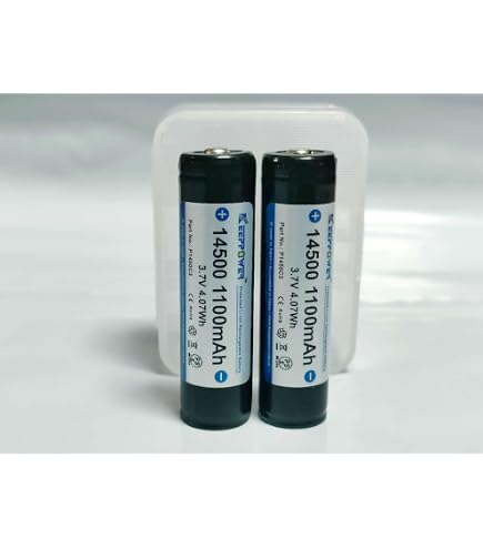 Amazon | 14500 ダイナミックブルー 3.7V/850mAhリチウム電池 剃刀対応