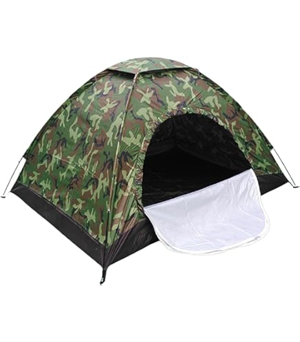 Amazon.co.jp: 迷彩柄キャンプテント コンパクト 防水 1～2人用 登山