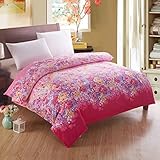 CHENGYI ピンクフラワーパターンキルトカバーシングルピース学生寮現代シンプルキルトカバー ( サイズ さいず : 180*220cm )