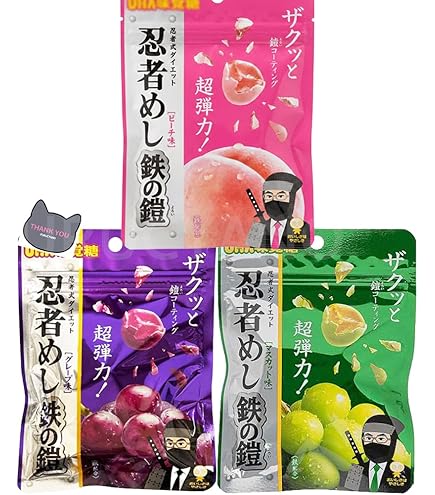 Amazon | 5個セット【忍者めし 鉄の鎧・グレープ味 】UHA 味覚糖 忍者