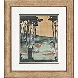Paragon装飾ヌーボー木II Framed壁アート 2"D x 30"W x 34"H グレー 4254