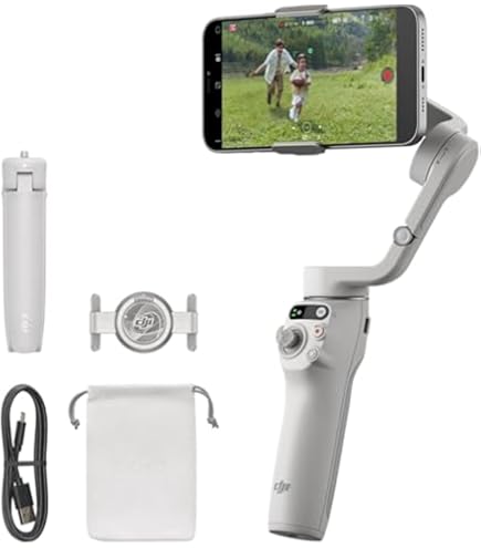 DJI OM 5 Smartphone Gimbal Stabilizer, 3-Axis Phone Gimbal, Built