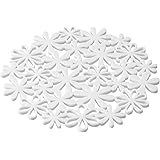 山崎実業 (Yamazaki) ナベ敷き フラワー ホワイト 約W20×D20×H0.5cm 鍋敷き シリコン 7679