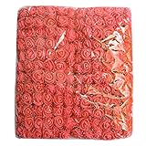 Fenteer 約144個　ミニチュアローズ　フラワー　造花　結婚式　花束　DIY　工芸品　装飾　バラ　結婚式　パーティー　ベビーシャワー　バレンタインデー　多色選べる - 赤