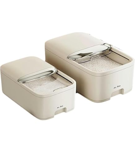 Amazon｜米びつ ZAZY 5kg 10kg 15kg びつ密閉 計量カップ付き ライス
