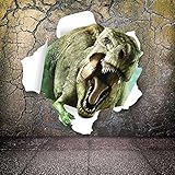 Ryuan 3D Vivid Dinosaur Wall Decor Sticker Home Decals for Kids Boys Bedroom（19.7*19.7） [並行輸入品]