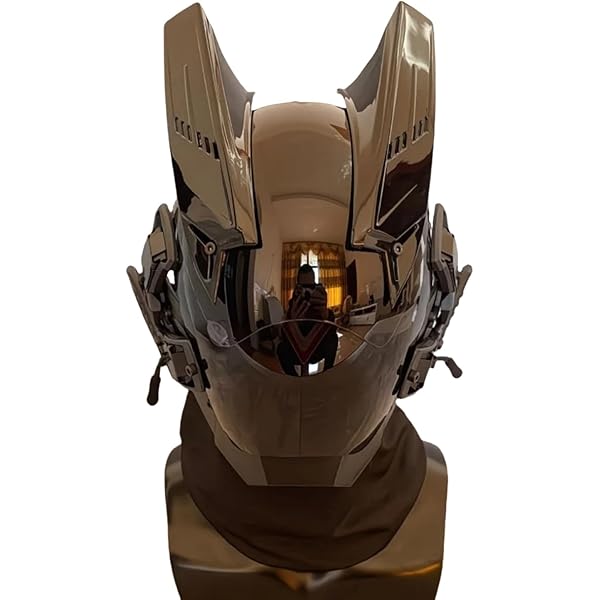 Amazon.co.jp: ブラックサイバーパンクマスク 暗黒風元宇宙機甲