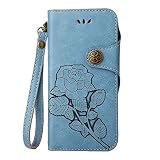 LG X Power ケース,COOSTOREJPレトロエンボス加工ローズFlorals PUレザーケース磁気カードウォレット+取り外し可能な手首ストラップのデザインは、に適用するLG X Power