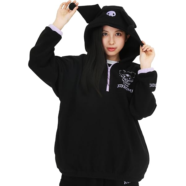 Mサイズ lunasea kuromi クロミ ジップアップパーカー ルナシー LUNA SEA×KUROMI ジップアップパーカー【LUNA SEA OFFICIAL WEB