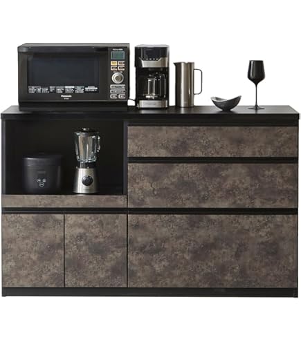 アルファタカバ キッチンボード キッチンカウンター レンジ台/食器棚 Amazon｜アルファタカバ レンジ台 120cm幅 完成品 日本製 食器棚