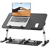 SAIJI Laptop Desk for Bed, Lap Desks Bed Trays for Eating Writing, Adjustable Computer Laptop Stand, Foldable Lap Table in So