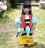 （艾とら)AIHU 子供用 アニマルフード付き バスタオル マルチカラー 海賊