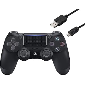 【純正品】ワイヤレスコントローラー (DUALSHOCK 4) ジェット・ブラック (CUH-ZCT2J) 【Amazo…