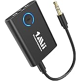 1Mii Bluetooth トランスミッター テレビ ブルートゥース レシーバー オーディオ 送信機 BT 5.3 受信機 一台二役 2台同時接続 aptX Adaptive/aptX LL 低遅延/aptX HD/AAC AUX イヤホンジャック