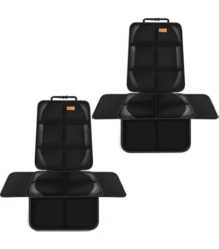 Vellichor Thick Padding Car Seat Protector - Waterproof 600D Oxford, Non-Slip, For Child Car Seats & Pets (Black)