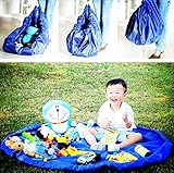 おもちゃマットストレージバッグオーガナイザー、遊びマット、60インチSandy Beach Rug (ブルー)