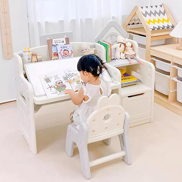 Amazon.co.jp: BTM 子ども用テーブル椅子セット 折りたたみ