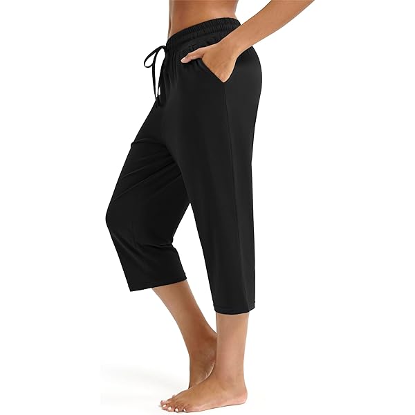Amazon Wide Leg Yoga Capris Womens Cotton Capris Biudgviw Women's