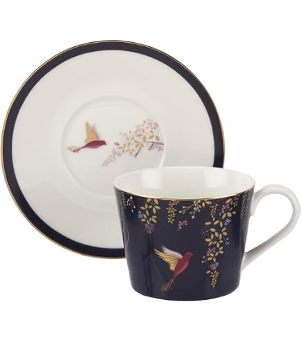 Portmeirion Home & Gifts SMC78967-XG Chelsea Sucrier Avec Couvercle Gris Céramique Sara Miller
