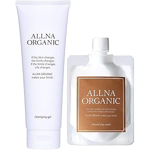 クレンジング 洗顔 セット 【 まつエク対応 メイク落とし ジェル + 泡 で 毛穴 ケア 洗顔料 】「 あわ立てネット 付き 毛穴ケア キット メンズ も 洗い上がり ツルリ 」 無添加 オルナ オーガニック 130g &130g