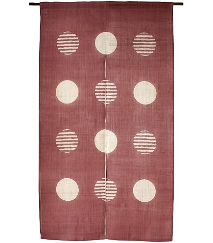Amazon｜麻のれん KU-空 松煙（グレー）W84xH120cm 【麻100％】【手引