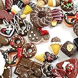 Craft Tamago 【約50g】デコパーツ福袋 スイーツ チョコ系ミックス 約35個前後