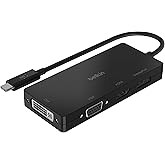 Belkin USB-C to HDMI + VGA +DVI + DISPLAYPORT 4 in 1 映像用入力端子 変換アダプタ iPad/iPad Pro/iPad mini/MacBook/MacBook Pro/MacBook Air/W