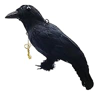 ONESORA カラスよけ 鳥よけグッズ 本物そっくり リアル羽毛カラス 【原寸体サイズ1羽】 ぶら下げて吊るすだけ カラス撃退