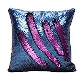 Yukunda　クッションカバー　ピローケース　40*40 北欧　抱き枕カバー　おしゃれ　人気　リバーシブル スパンコールマーメイド枕カバー